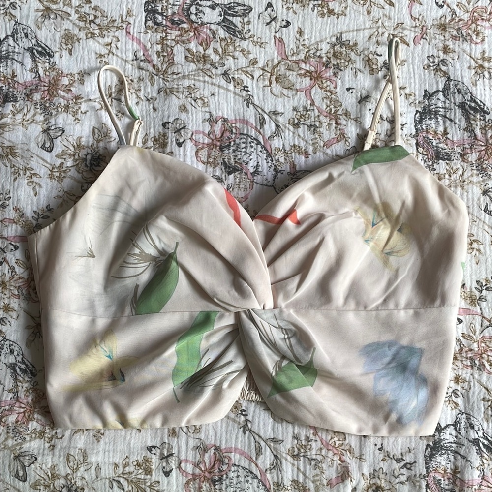 Floral Print Crop Top